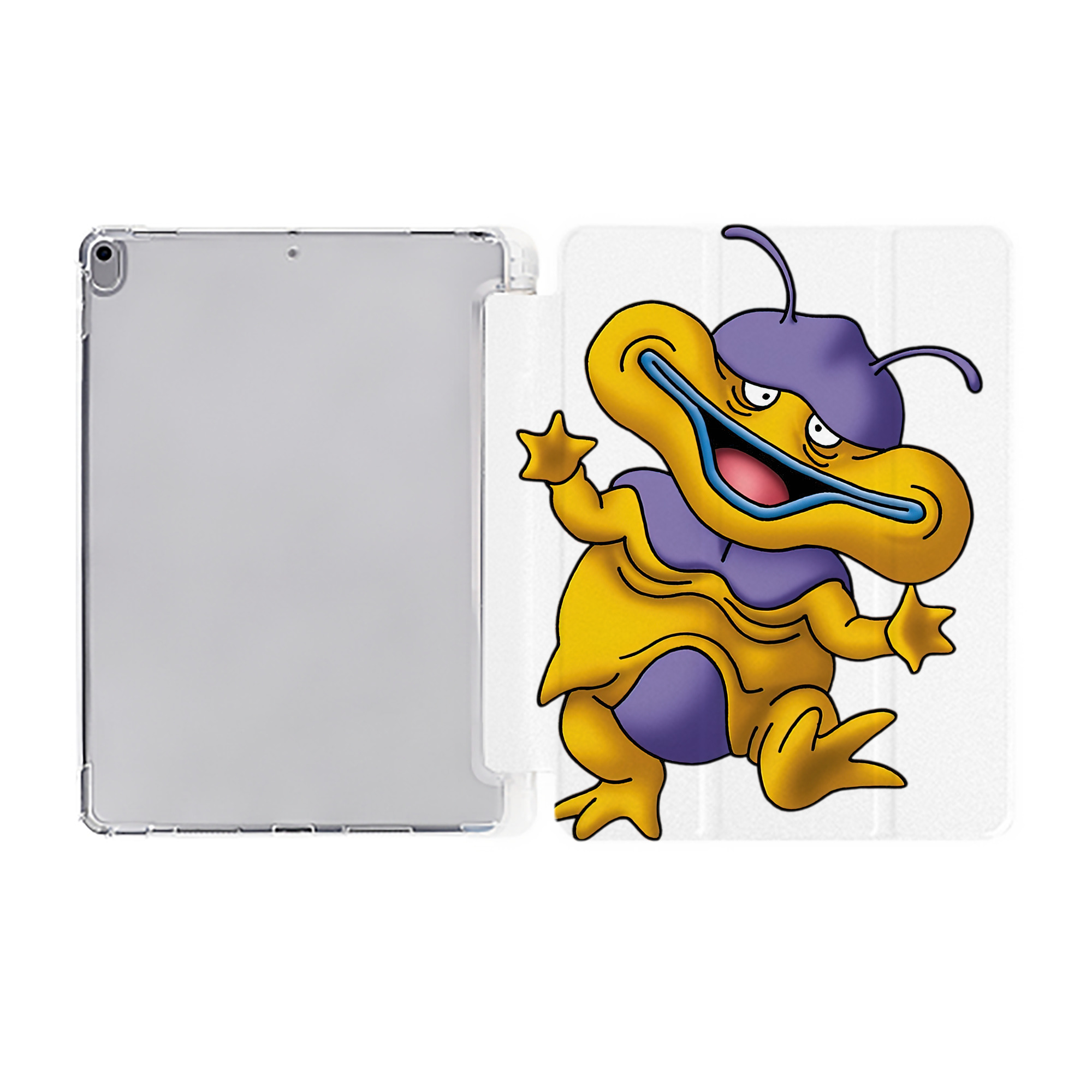（画像用） ドラゴンクエスト Doragon Kuesuto Dragon Quest IPad ケース ペン収納付き 三つ折りスタンド PUレザー×シリコン 対応機種9.5/10.5/10.9インチ